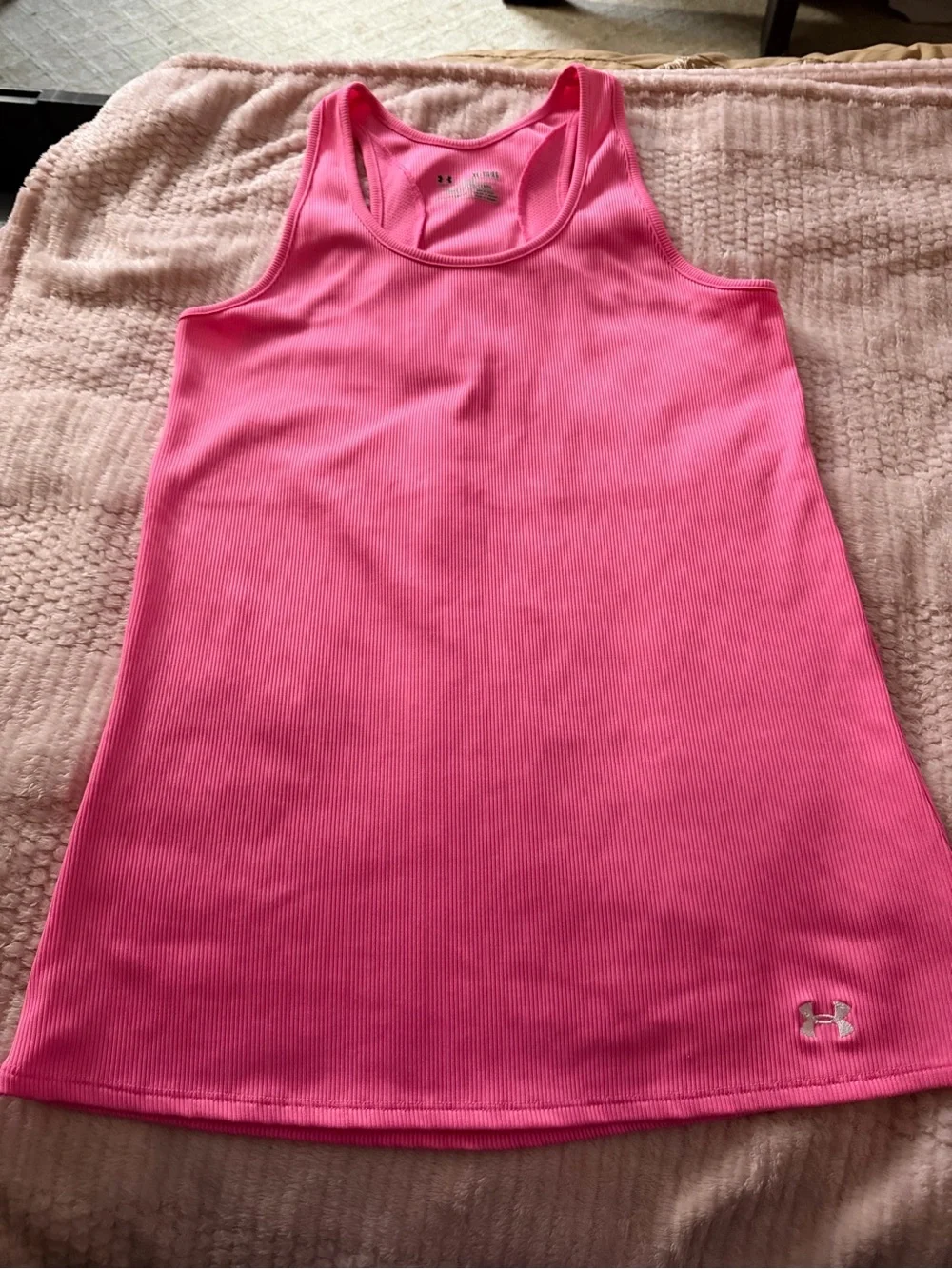 Under Armour Hot Pink Performance Racerback Tank - Picture 1 of 3
